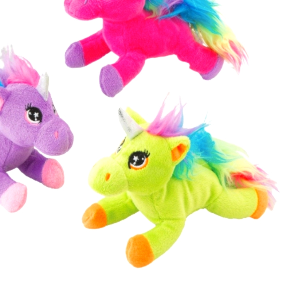 Rainbow Tie Dye Neon Green Unicorn Plush Stuffed Toy Kawaii Gift Collectible๐บ๐ฆ